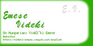 emese videki business card